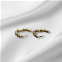 Orecchini Domar Gioielli Donna Orecchino cerchio argento 925 dorato con zirconia cubica in Argento Cubic Zirconia EZB098333 - EZB098333